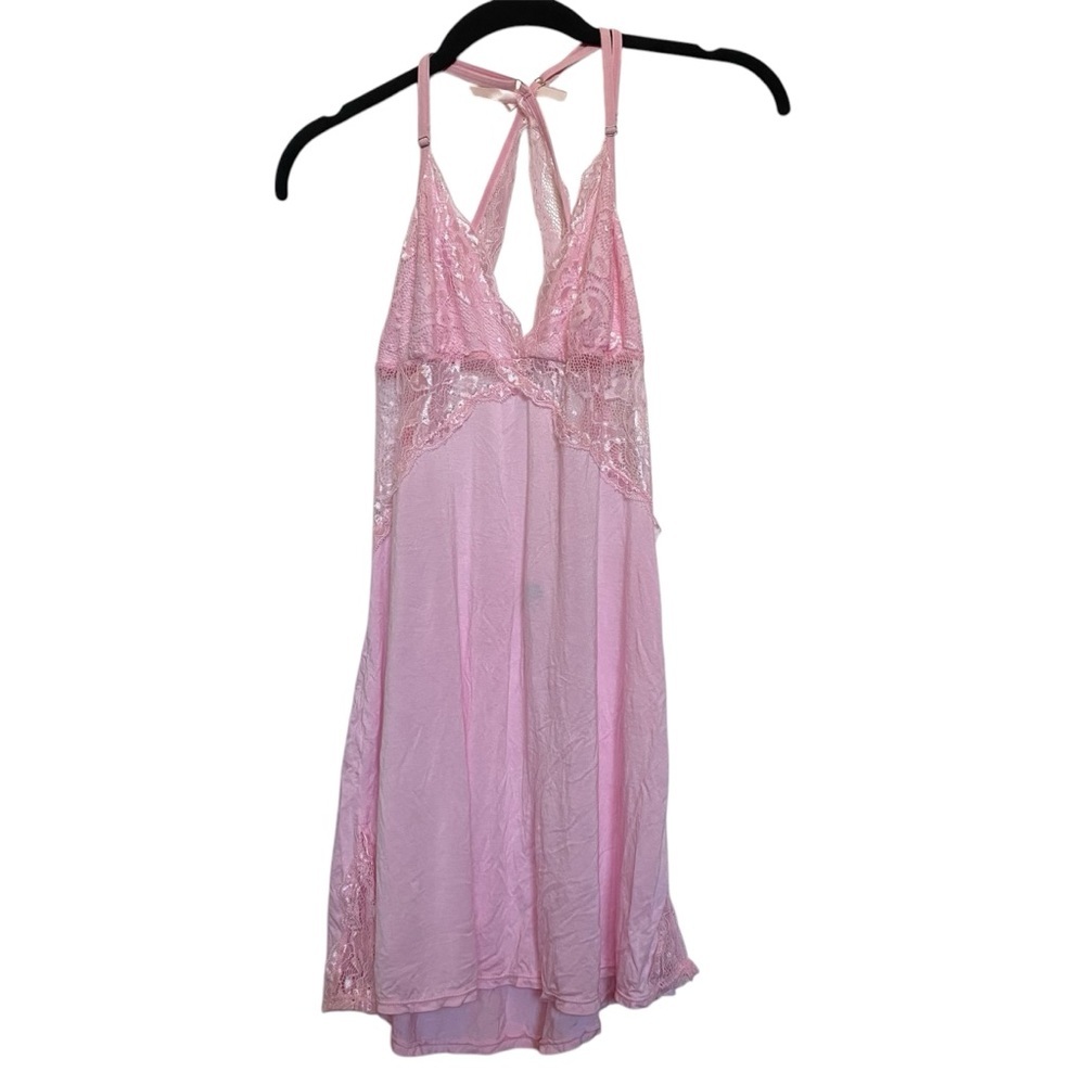 Avid Love Elegant Pink Lace Nightgown